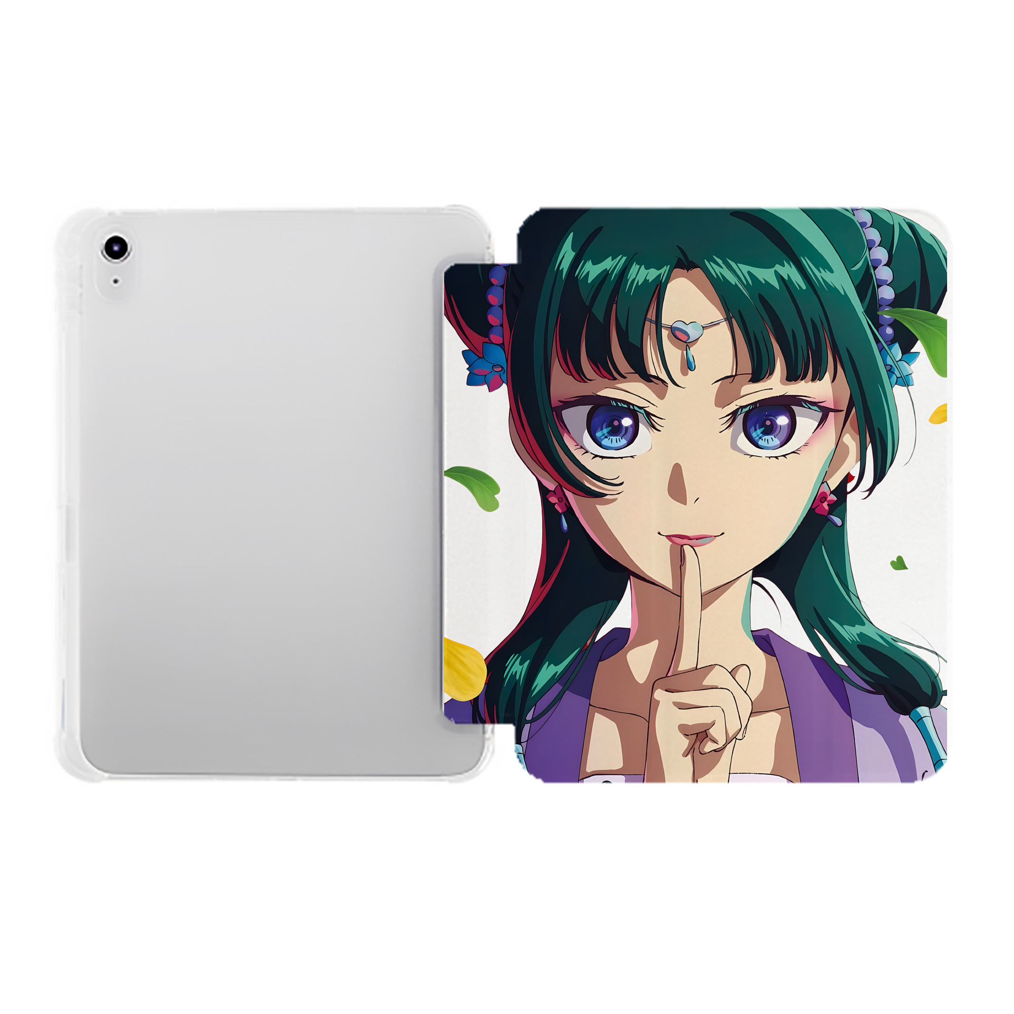（画像用） 薬屋のひとりごと The Apothecary Diaries IPad ケース ペン収納付き 三つ折りスタンド PUレザー×シリコン 対応機種9.5/10.5/10.9インチ